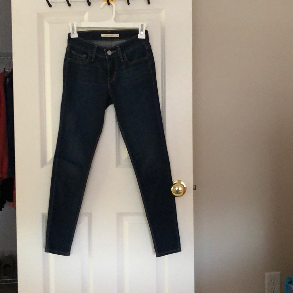 Dark denim jeans